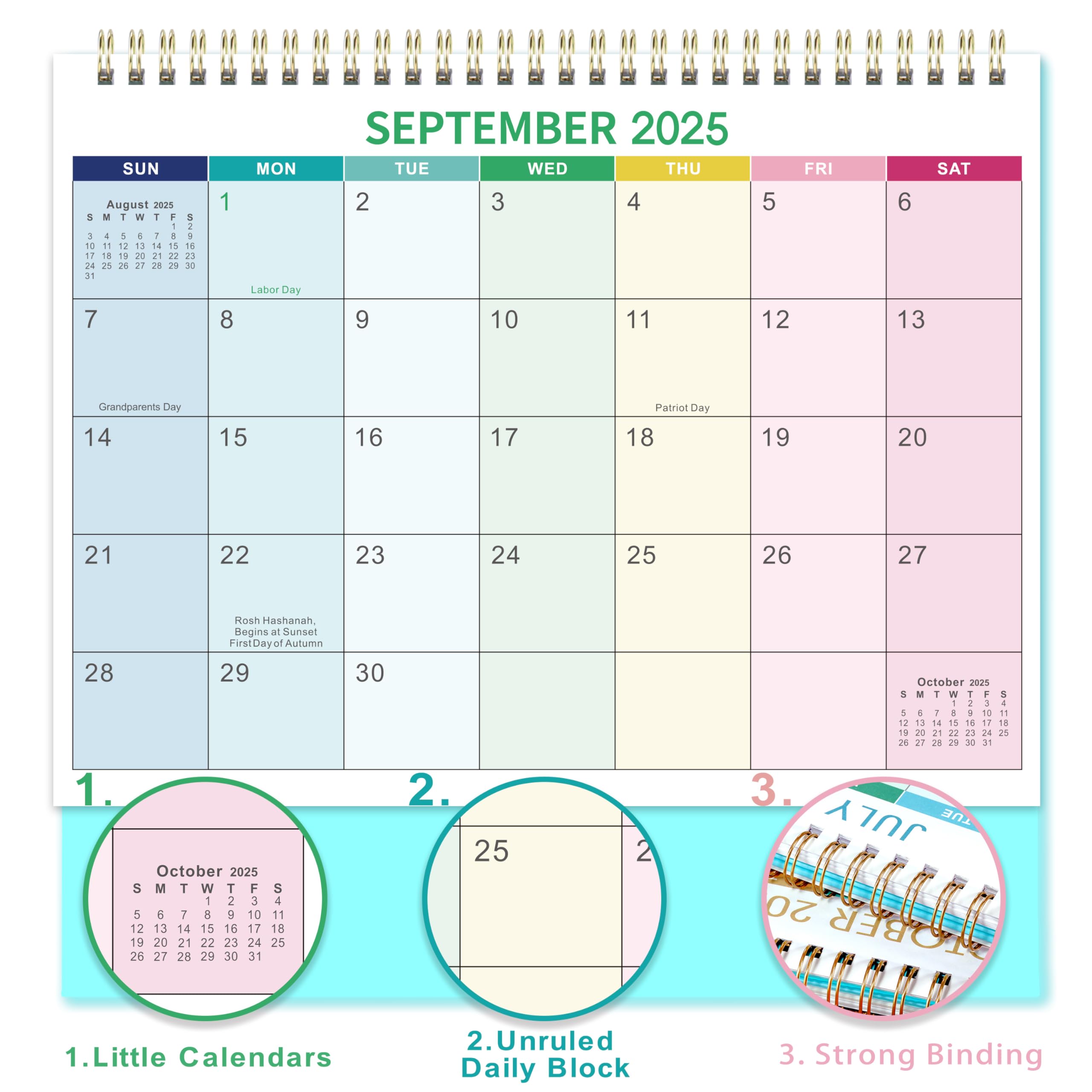 2025-2026 Desk Calendar | July 2025 - December 2026 | 9.8