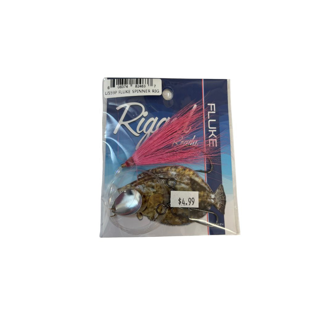 Fluke Spinner Rig U559 - Premium Saltwater Fishing Lure for Bass, Trout, and Stripers - Perfect for Surf Fishing and Offshore Angling