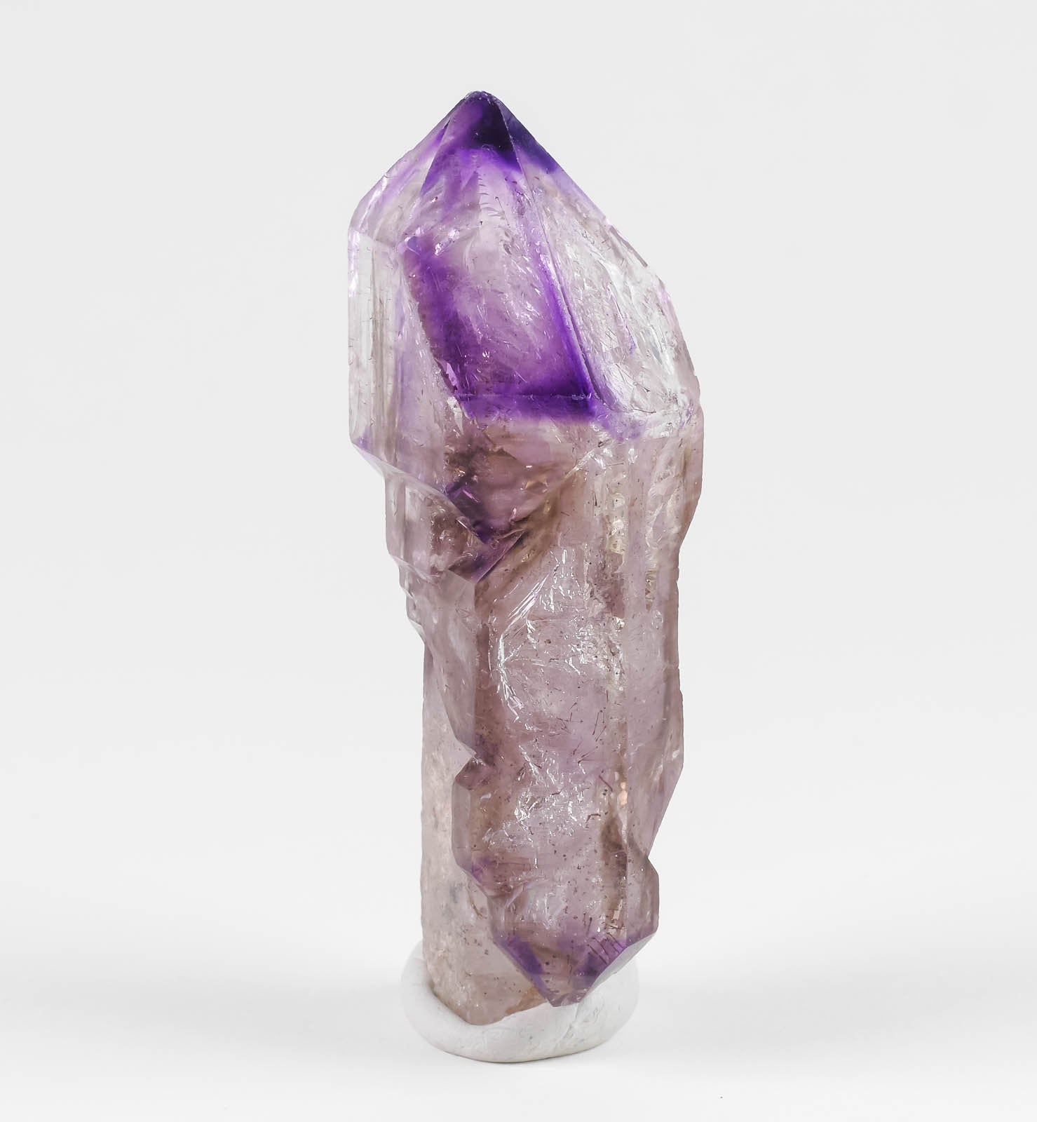 Natural Amethyst Scepter with Red Hematite Needles - Raw Healing Crystal, February Birthstone Jewelry, Unique Spiritual Gift for Women, Boho Home Decor (38603) - Perfect for Meditation, Reiki & Crystal Collection Display