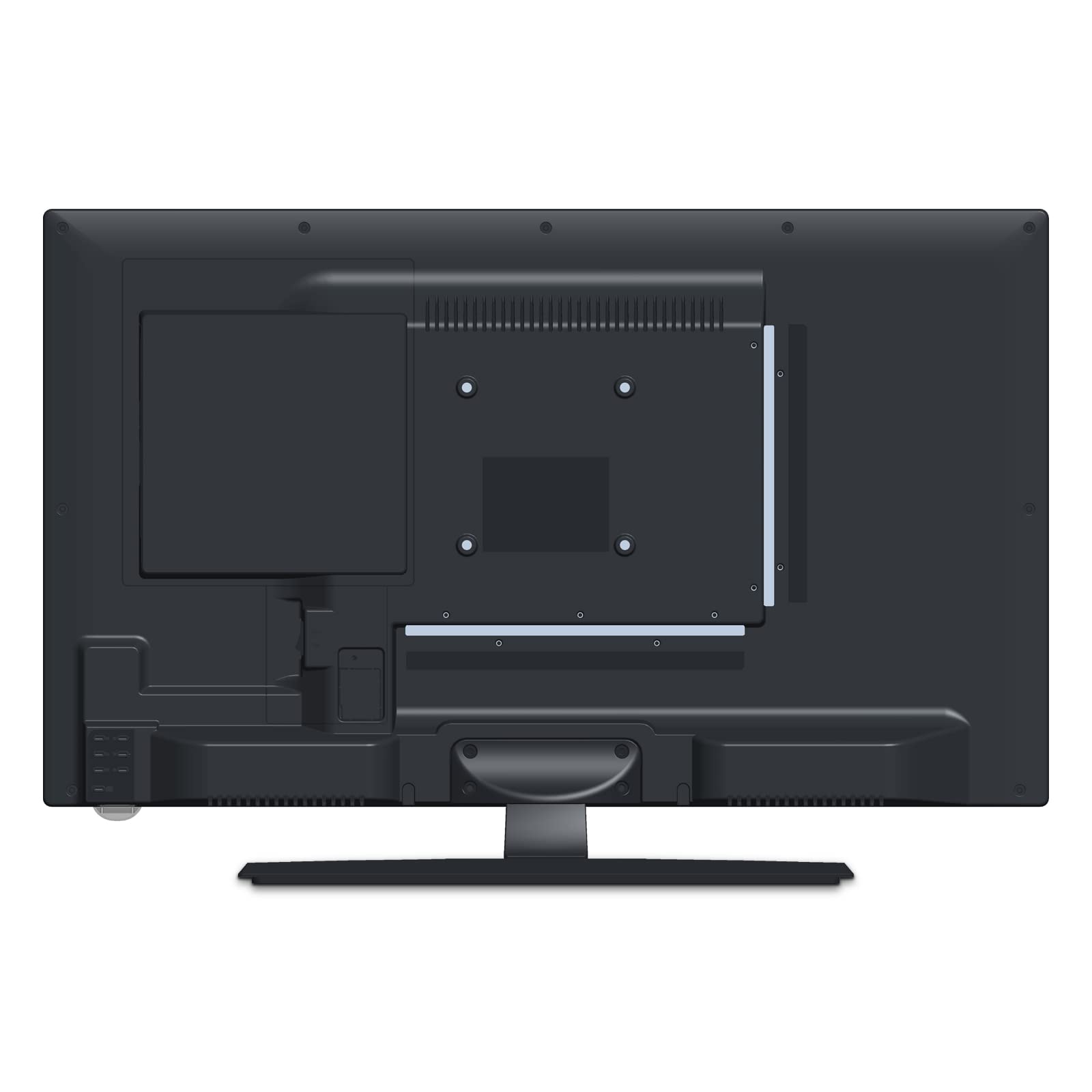 SYLVOX 27 Inch 12V/24V RV TV with Built-in DVD Player & FM Radio - Full HD 1080P for Home, Camping, Travel - Perfect for RVs, Campers, and Mobile Entertainment (Black)