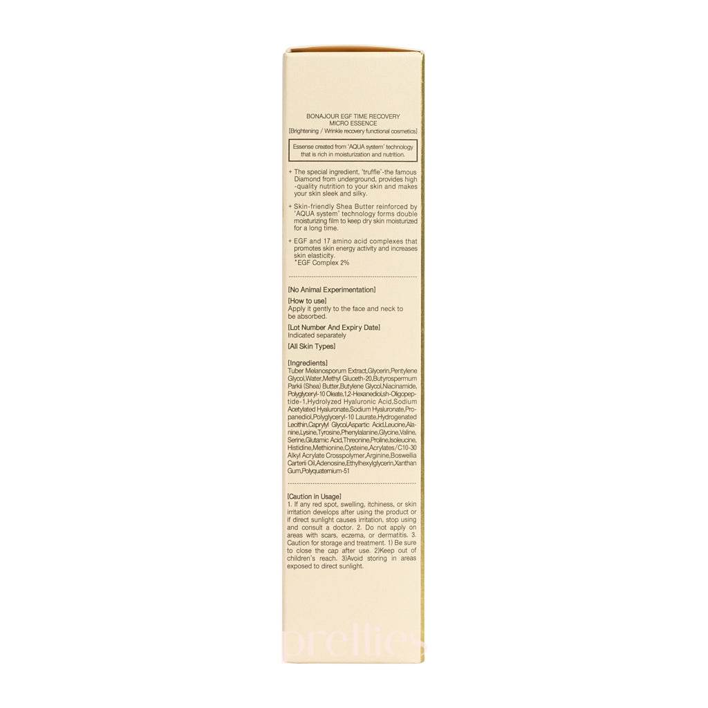 Bonajour EGF Time Recovery Micro Essence 130ml - Anti-Aging Facial Serum for Wrinkles & Fine Lines | Perfect for Nighttime Skincare Routine & Daily Hydration