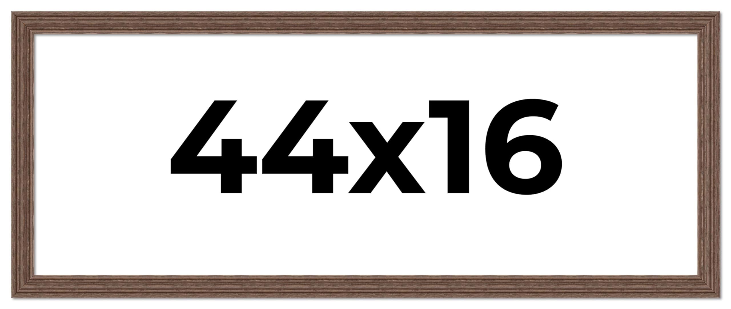 44x16 Inch Distressed Brown Barnwood Picture Frame - Rustic Farmhouse Photo Frame with UV Acrylic Shatter Guard & Acid-Free Backing | Perfect for Wall Decor, Wedding Photos, and Home Office Display