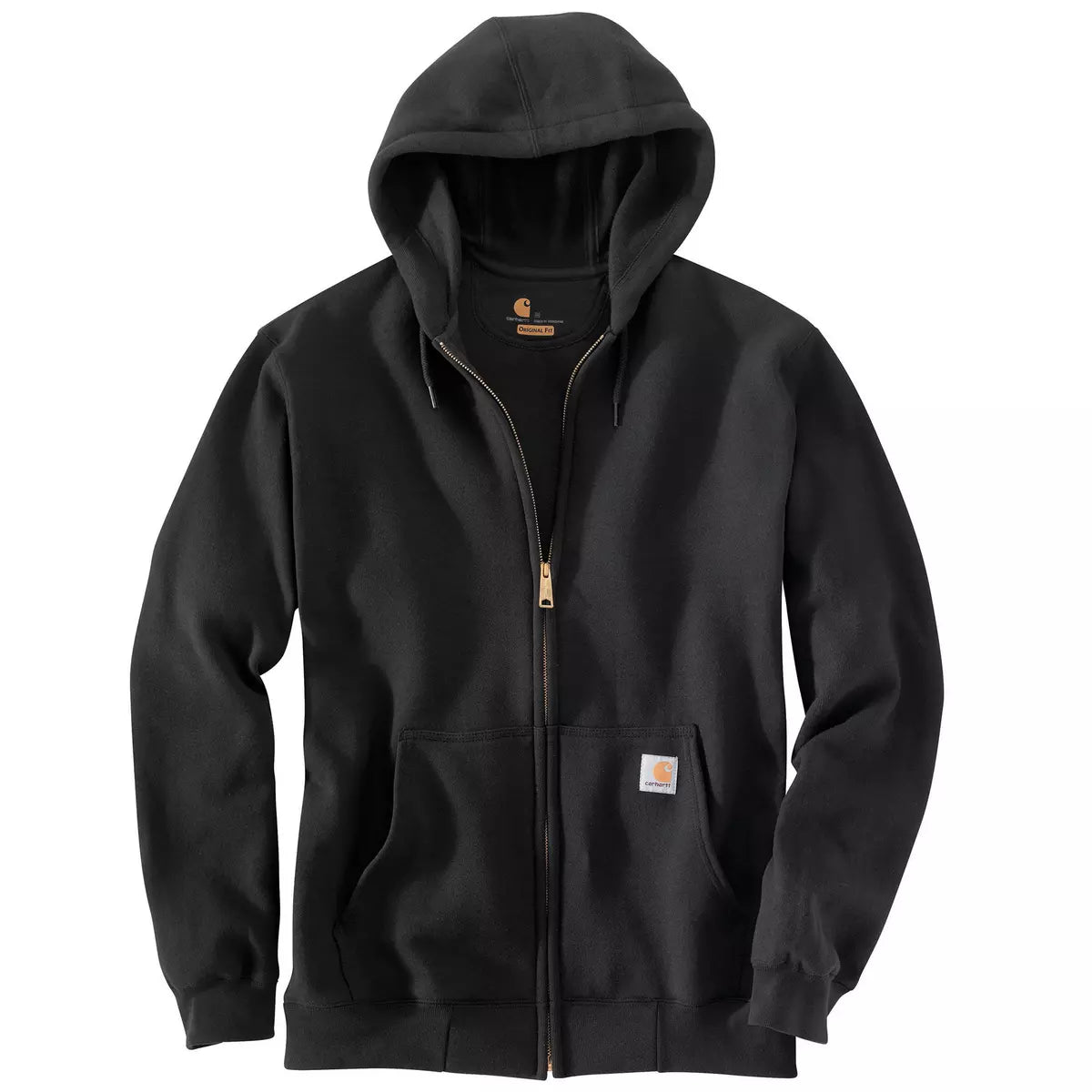Carhartt Men's Rain Defender Loose Fit Heavyweight Full Zip Hooded Sweatshirt - Charcoal Gray for Outdoor Work & Cold Weather Protection