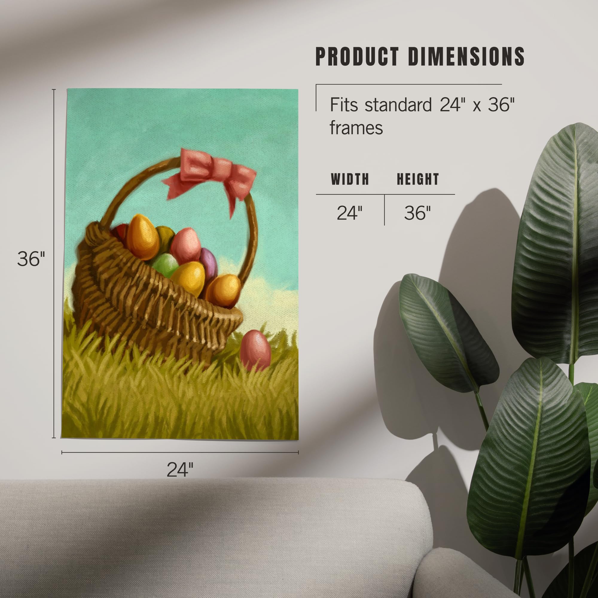 Lantern Press 24x36 Inch Giclee Art Print - Premium Oil Painting Wall Decor for Easter Basket | Perfect for Home, Office & Holiday Decoration
