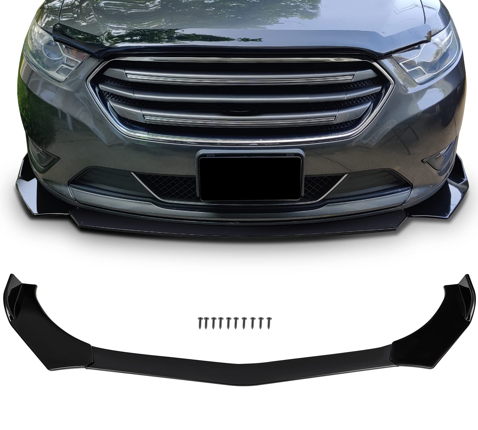 SCITOO Universal Front Lip Spoiler - Glossy Black Adjustable Bumper Lip for Cars | Enhances Aerodynamics & Sporty Look | Perfect for Street Racing & Car Shows