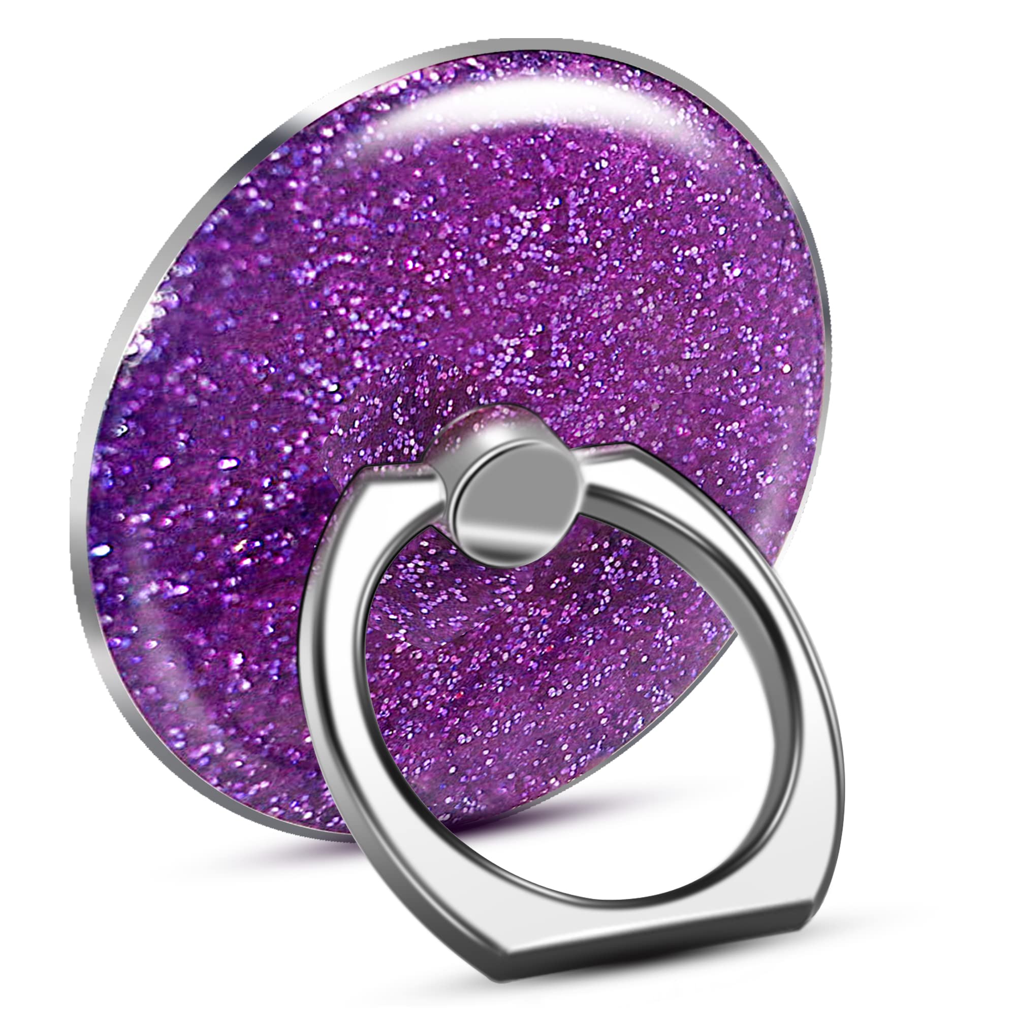 Sparkle Phone Grip Ring Holder - Purple Stand for Women | Phone, Tablet Accessory for Reading & Selfies
