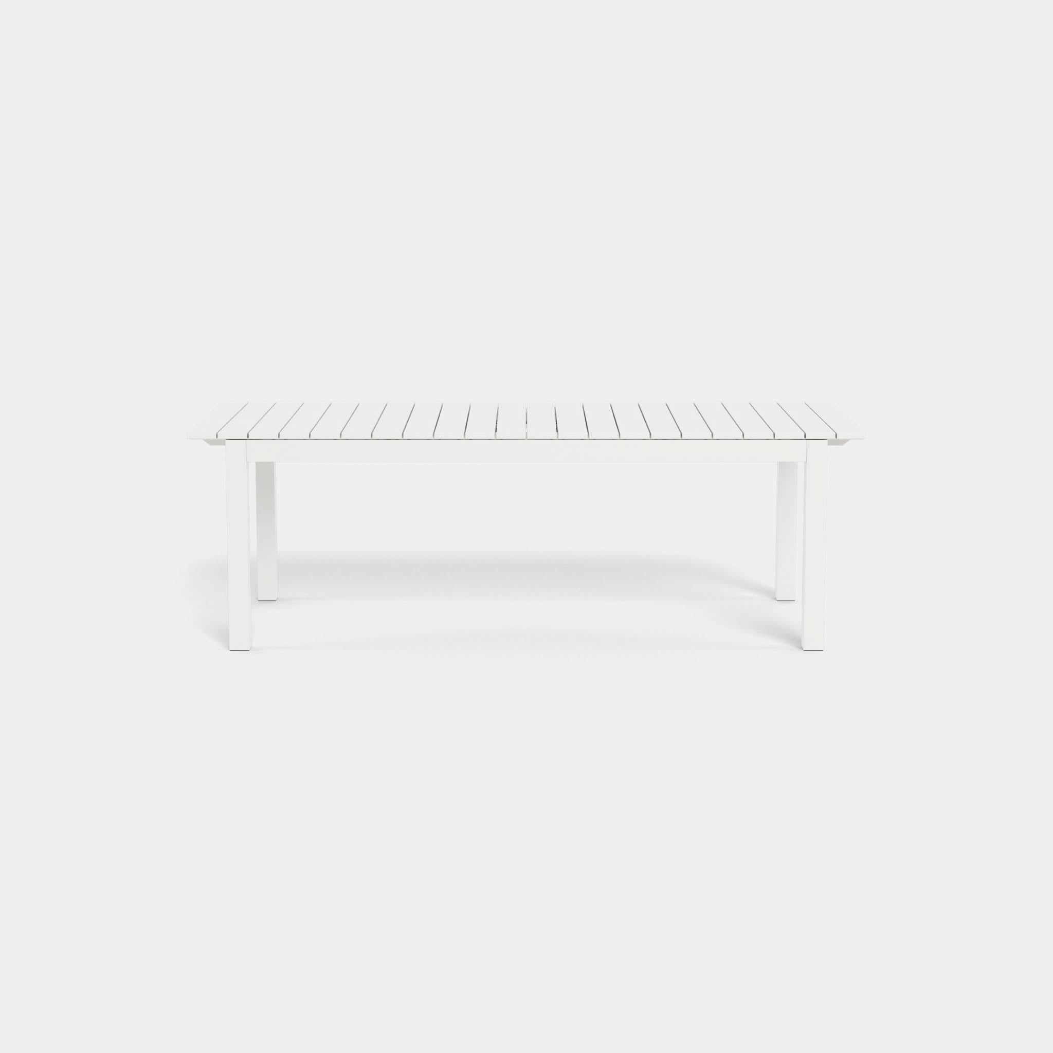 Pacific Aluminum Extension Dining Table - Expandable for 6 to 10 People, Modern Outdoor/Indoor Use - Perfect for Patio, Garden, or Large Family Gatherings