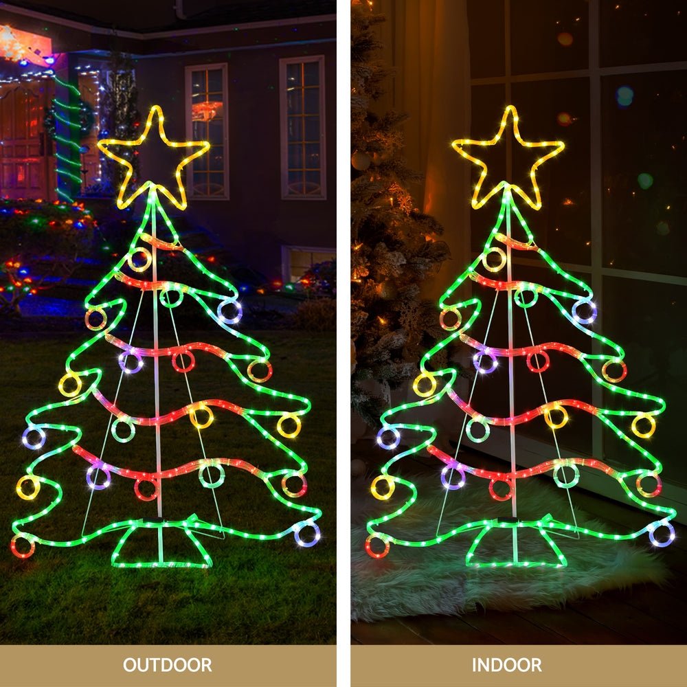 288 LED Christmas Rope Lights - 118cm Outdoor Waterproof Holiday Decorations for Home, Garden, Party & Christmas Tree Lighting