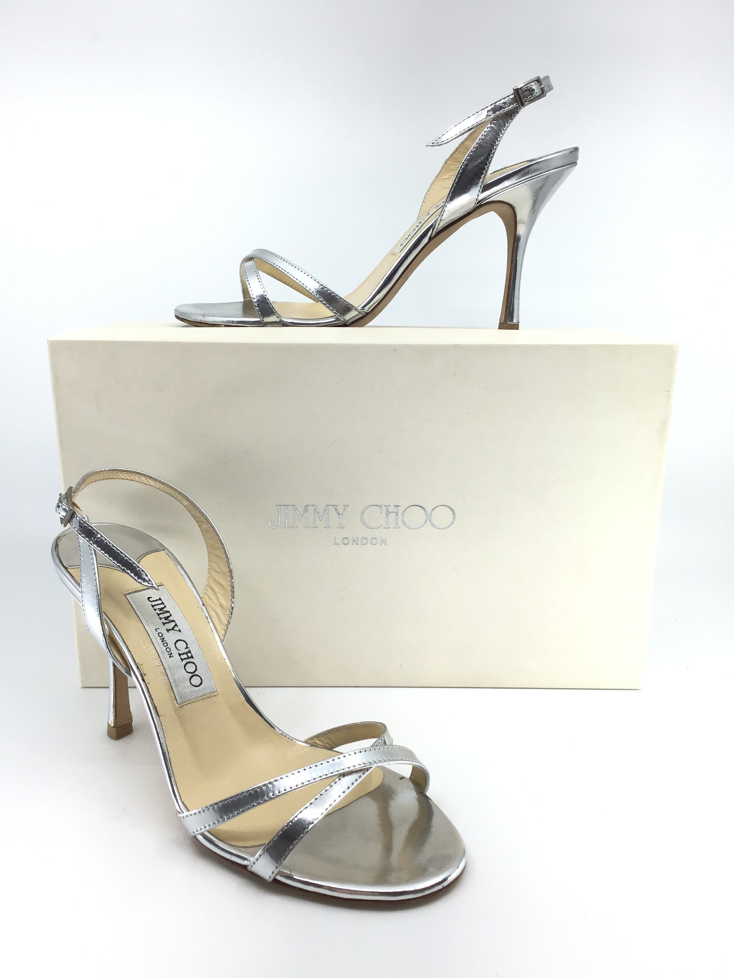 Manolo Blahnik Women's Silver Slingback Heels - Elegant Pointed Toe Pumps for Weddings, Parties & Special Occasions