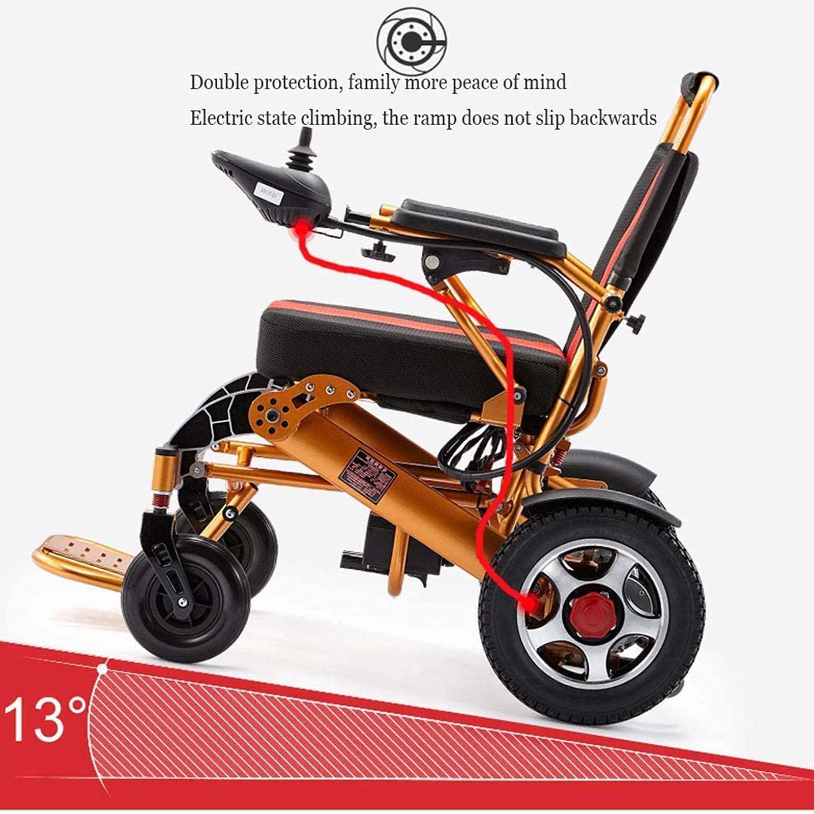 Lightweight Folding Electric Wheelchair for Adults & Seniors - All Terrain Mobility Scooter with Dual Motor, 12A Battery (15km Range) - Ideal for Indoor/Outdoor Use, Travel & Daily Commuting for People with Disabilities