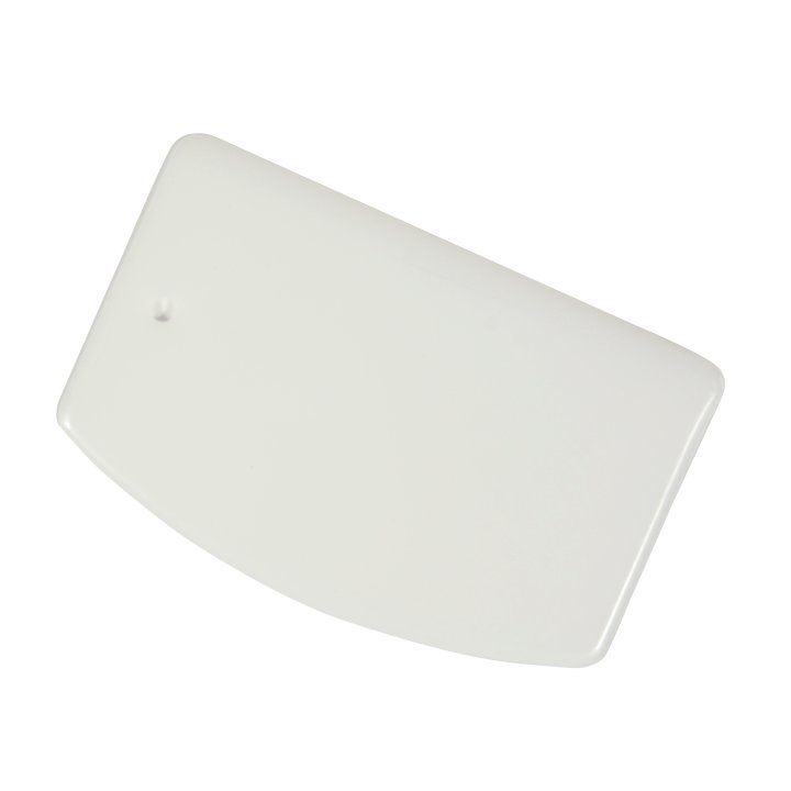 Vollrath 5.6 x 3.6 Inch Straight Edge Bowl Scraper - Durable White Plastic Kitchen Tool for Baking, Cooking & Food Prep | Perfect for Mixing Bowls, Dough & Batter