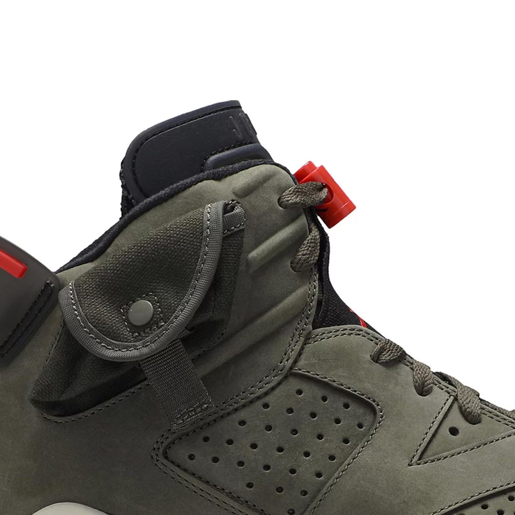 Air Jordan 6 x Travis Scott 'Olive' Sneakers (2019) - Retro Basketball Shoes for Men, Limited Edition Streetwear Fashion - Perfect for Sneaker Collectors & Urban Style Lovers