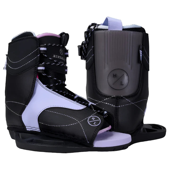 Hyperlite Jinx Wakeboard Bindings for Girls - Adjustable & Comfortable for Water Sports & Wakeboarding Fun