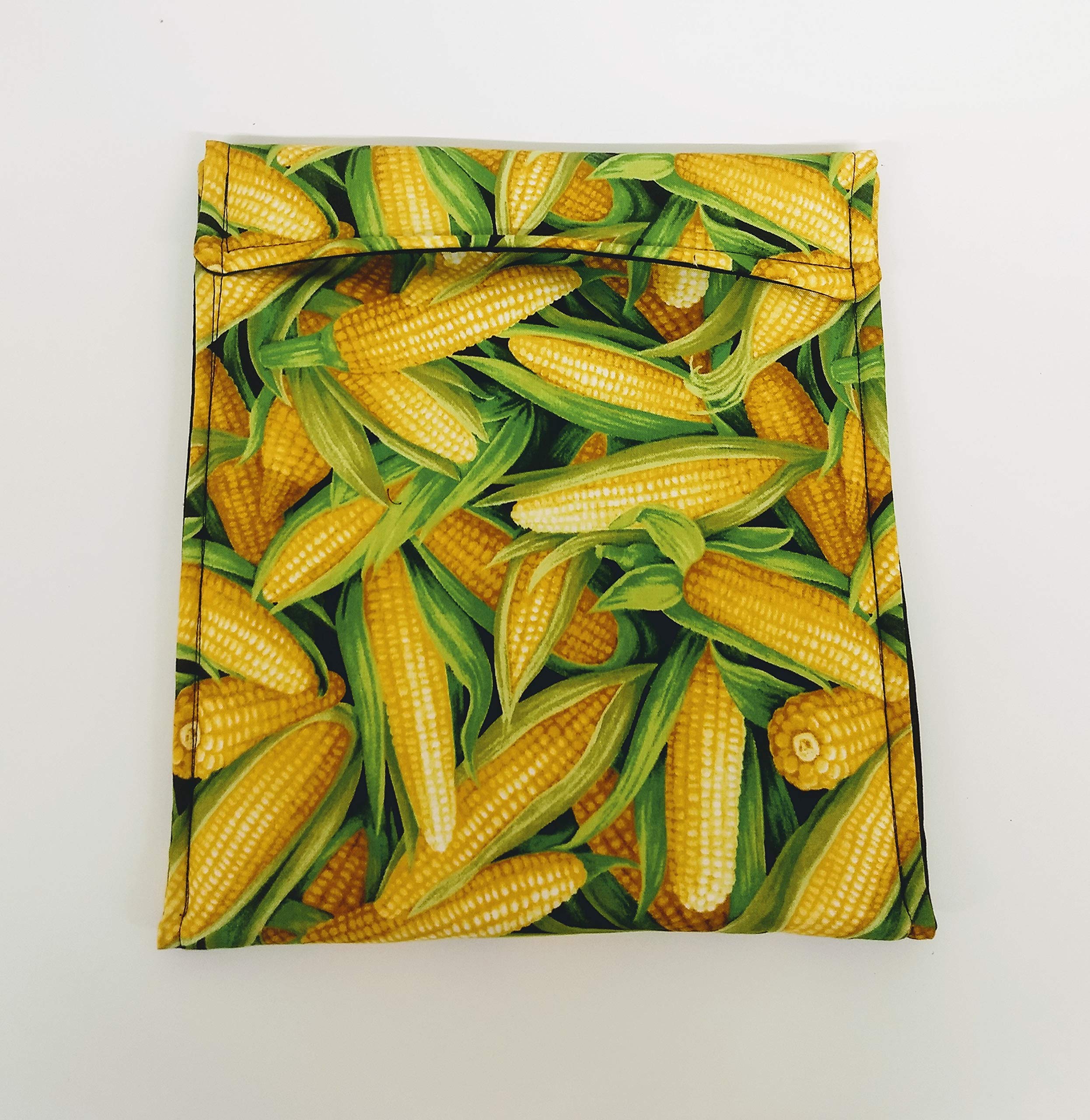 Corn Stalk Print Baked Potato Bag - Microwave & Oven Safe Cotton Fabric Potato Cooking Bag for Thanksgiving, Christmas & Family Gatherings