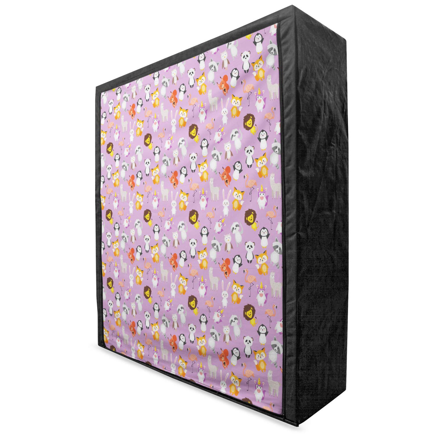 Lunarable Raccoon Pattern Portable Fabric Wardrobe - 59