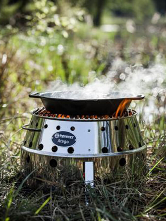 Petromax Cast Iron Fire Skillet with Dual Handles - Perfect for Camping, Outdoor Cooking & Grilling Over Open Flame