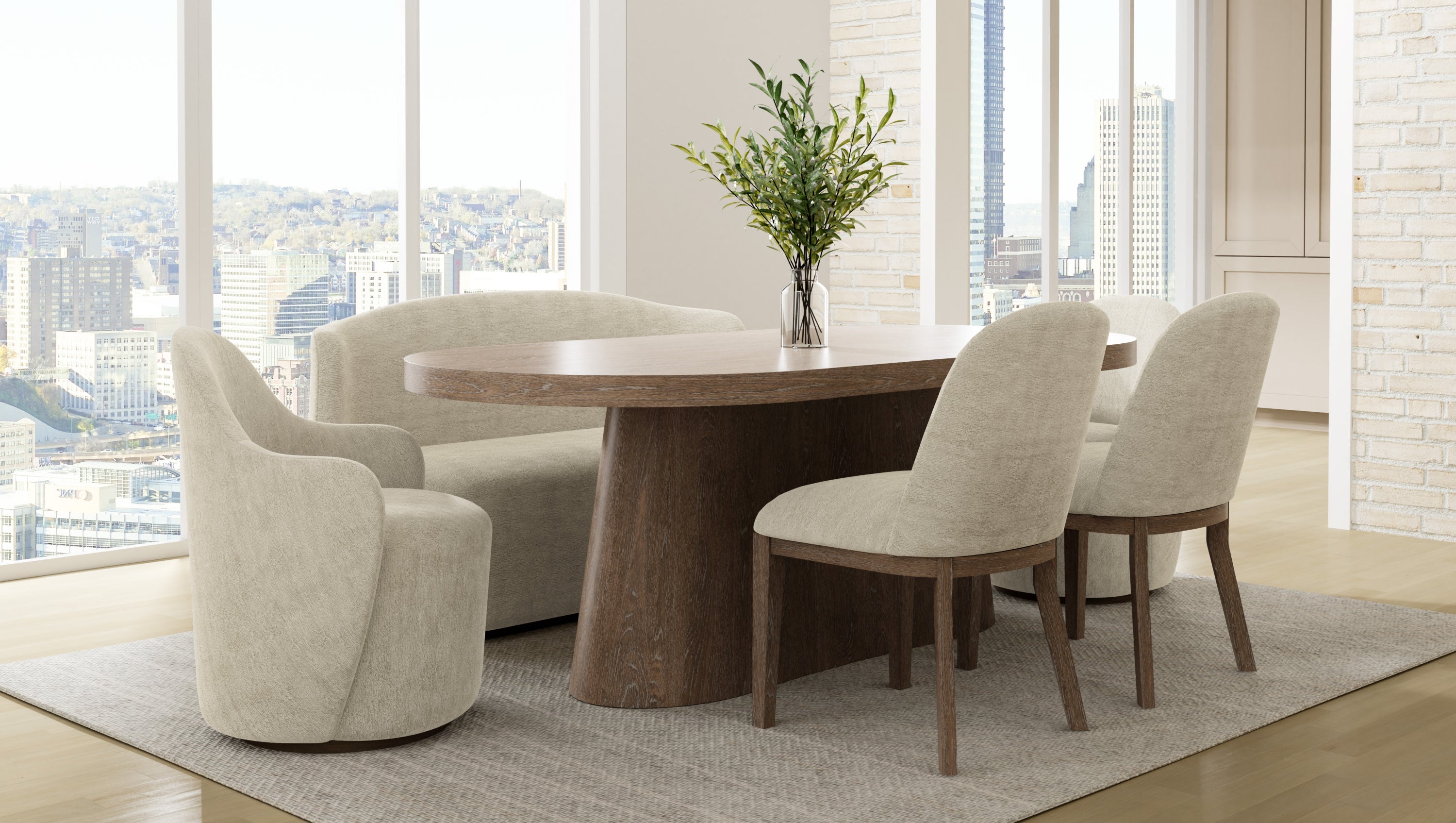Luxury Cocoa & Ivory Upholstered Chairs Set of 2 - Modern Living Room Furniture for Home Decor & Comfortable Seating