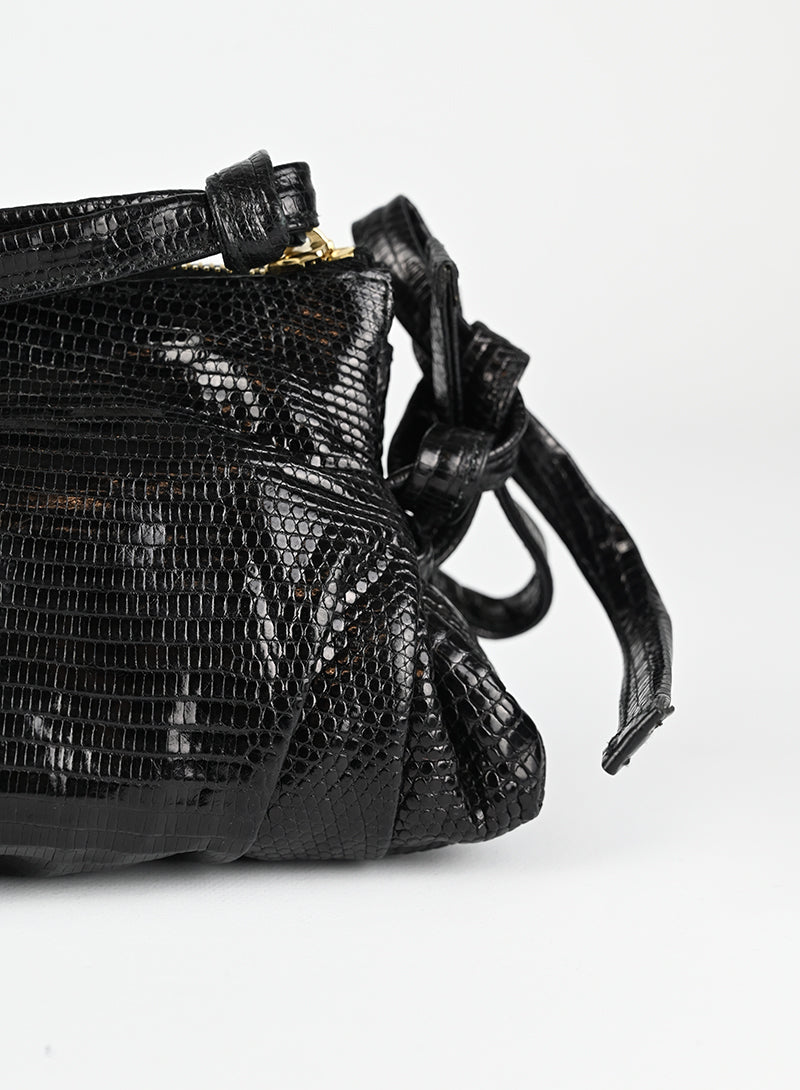 Luxury Gucci Black Lizard Leather Handbag for Women - Perfect for Evening Parties, Business Meetings & Fashion Events