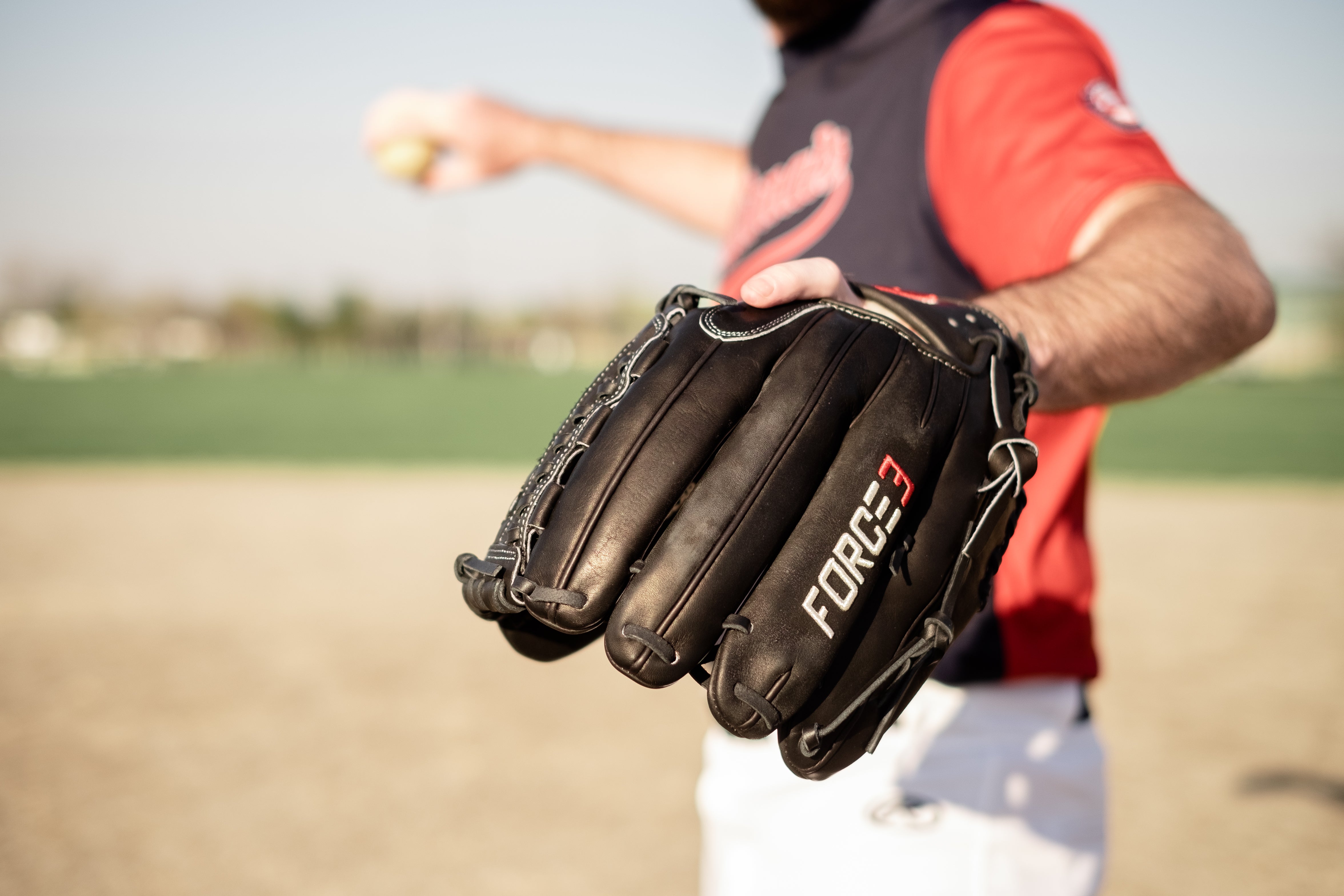 FORCE3 ELITE Series Pitcher's Glove - Premium Black Baseball Glove for Pitchers | Perfect for Training, Games & Professional Use
