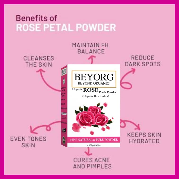 Natural Reetha Powder & 100% Pure Rose Petal Powder Combo Pack (200g) - Organic Hair Care & Skin Treatment for Shine & Glow - Perfect for DIY Shampoo, Face Masks & Aromatherapy