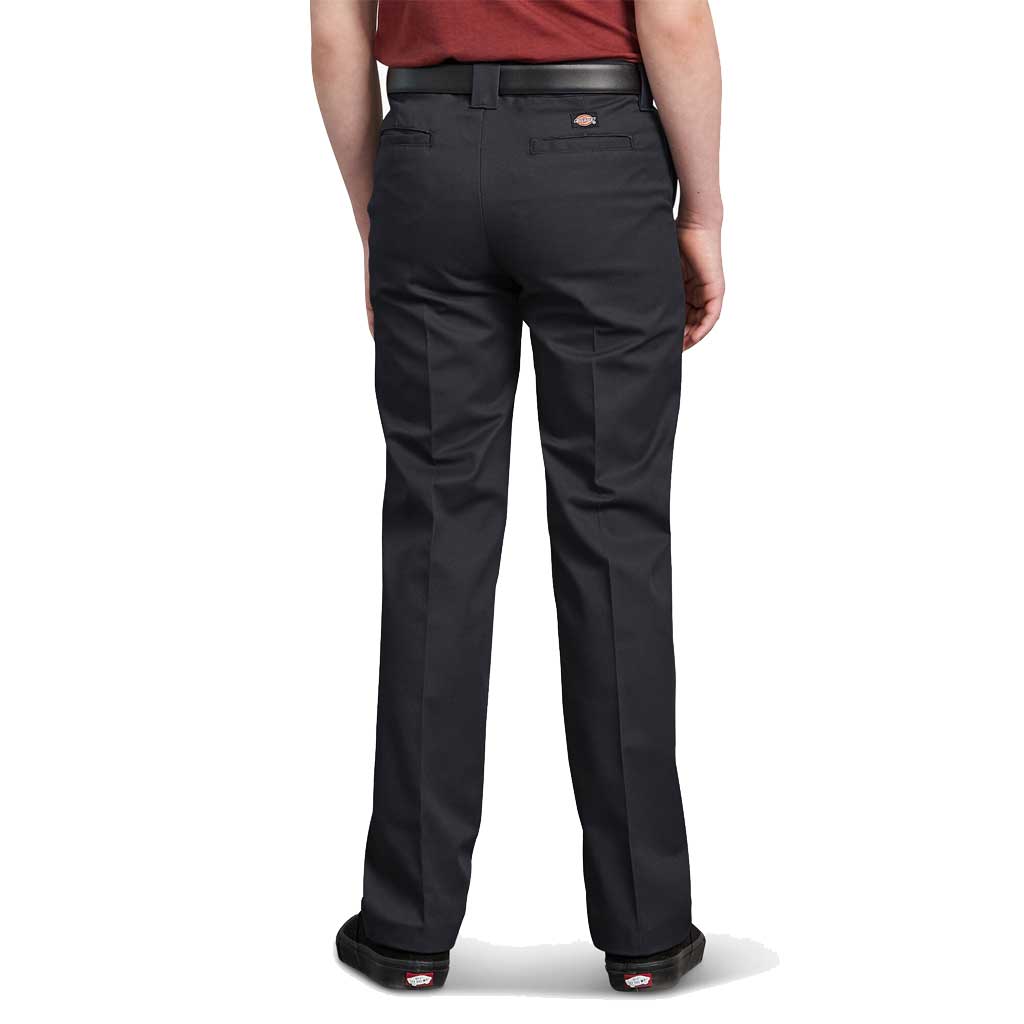 Dickies Boys Slim Straight Twill Pants - Black | Durable School & Casual Wear for Kids