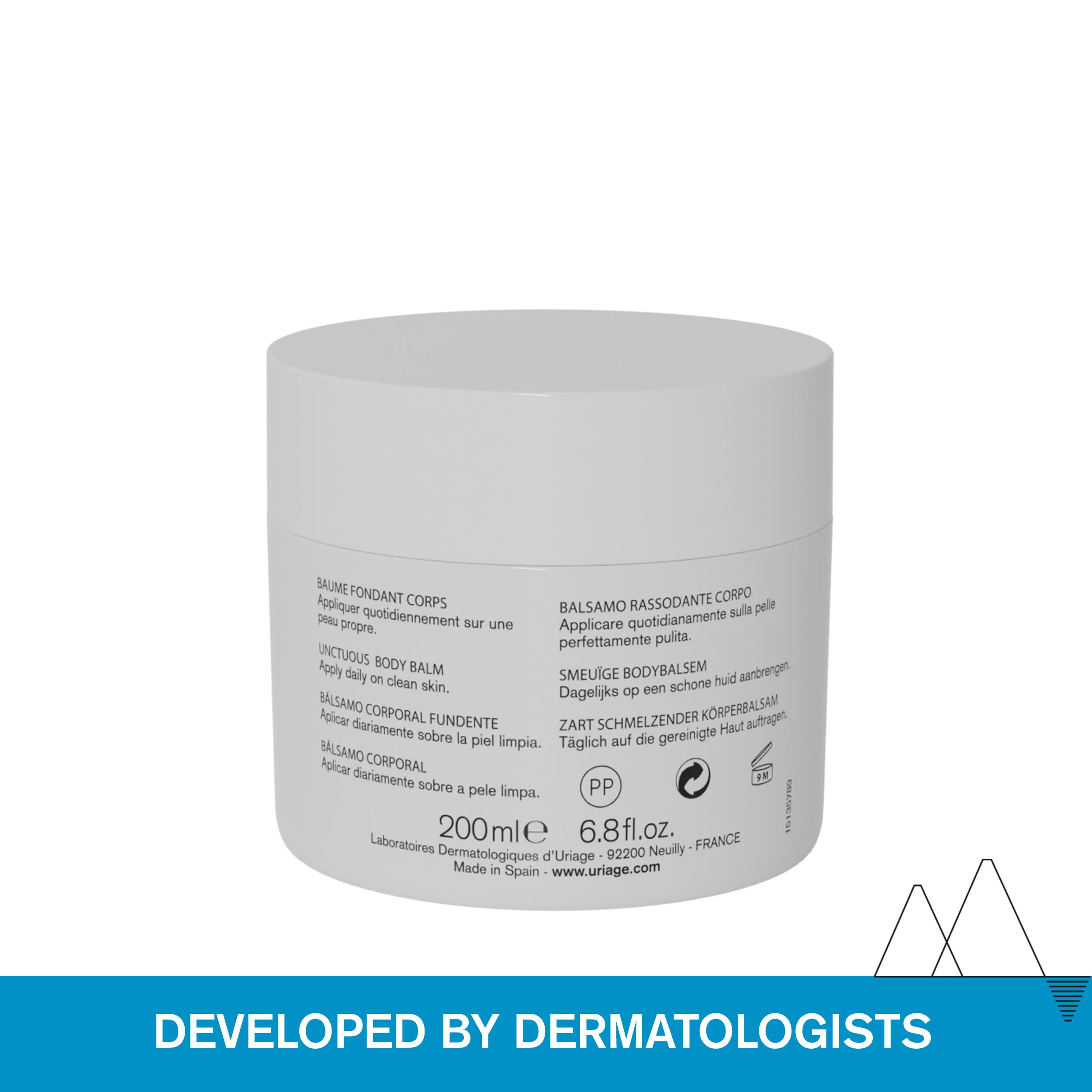 EAU THERMALE Rich Hydrating Body Balm 200ml - Deep Moisturizing Cream for Dry Skin, Perfect for Post-Shower & Nighttime Use