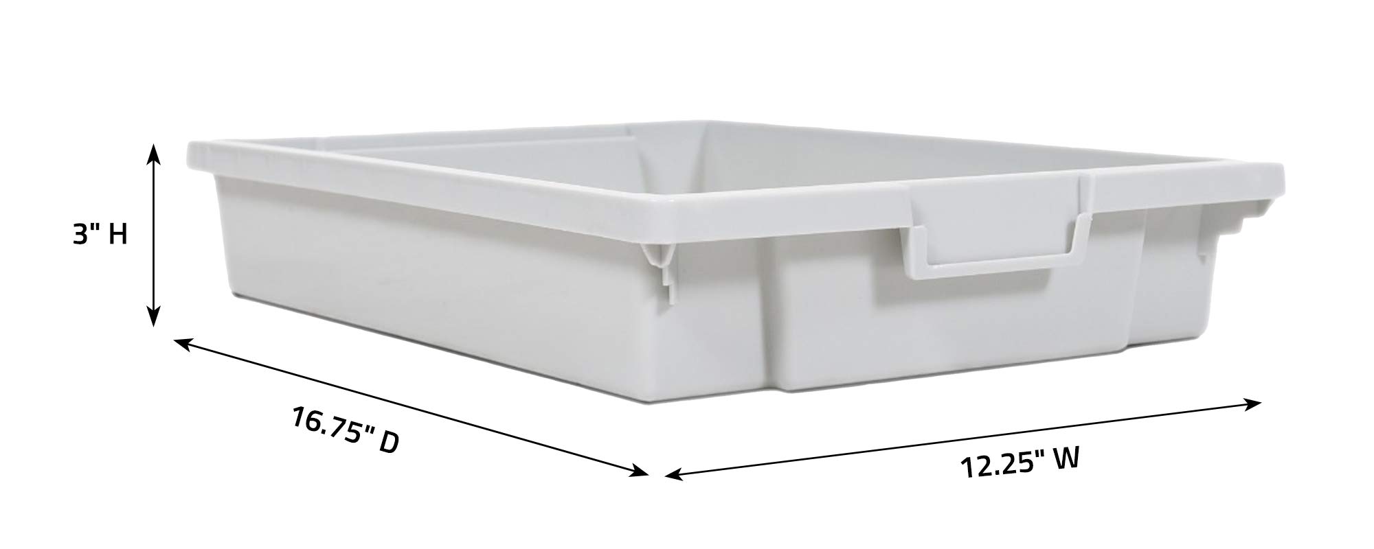 LUXOR MBS-BIN-8S 8-Pack Stackable Plastic Storage Bins with Handles - Small Clear Organizer Bins for Home, Office, Closet & Pantry Organization