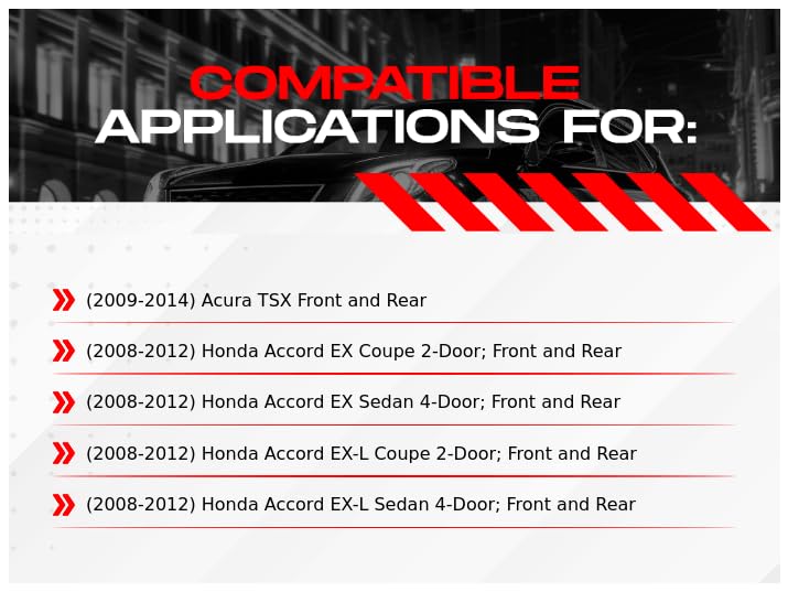 R1 Concepts Complete Brake Kit - Ceramic Brake Pads & Rotors Set with Hardware for 2008-2012 Honda Accord & 2009-2014 Acura TSX | Front & Rear Brake System Replacement | Smooth Stopping Power for Daily Commute & Highway Driving