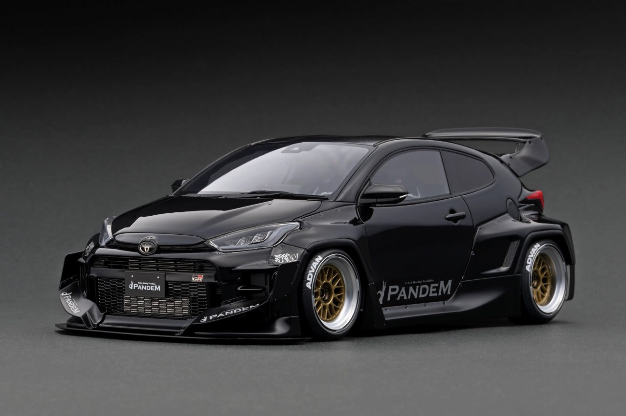 1:18 Toyota GR Yaris (4BA) PANDEM Black Diecast Model Car - Collectible Racing Vehicle for Display & Gift Giving - Perfect for Car Enthusiasts & Toy Car Collections