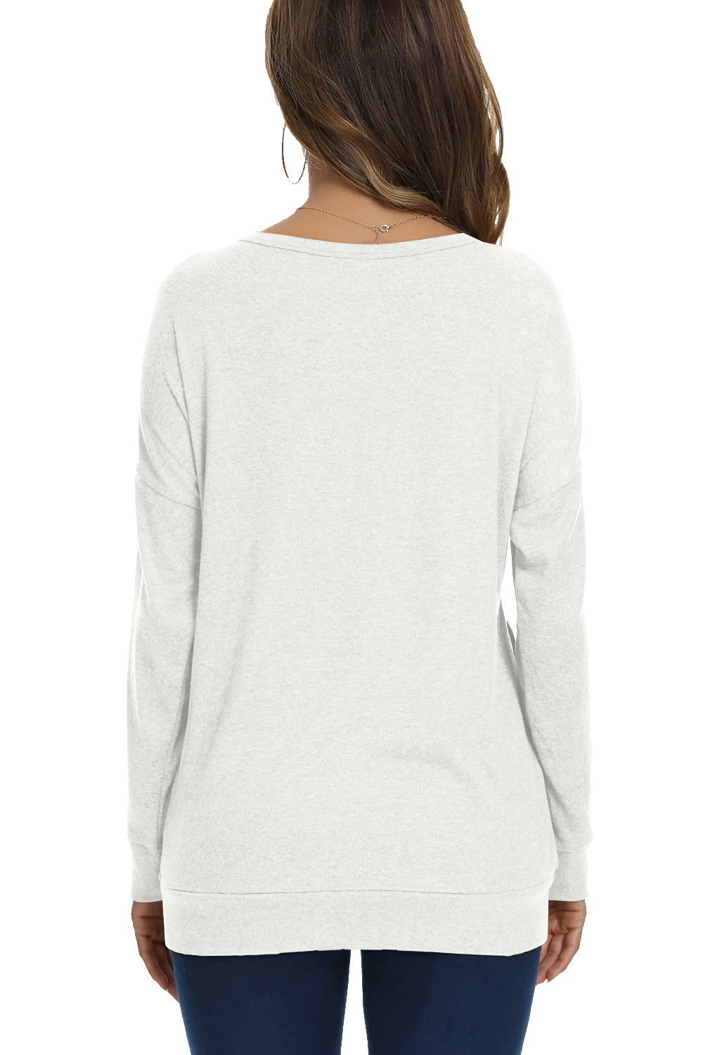 Women's Long Sleeve Casual Tops - Elegant Tunic Blouse with Pockets for Work, Office & Everyday Wear | Fashionable & Comfortable Ladies Shirts