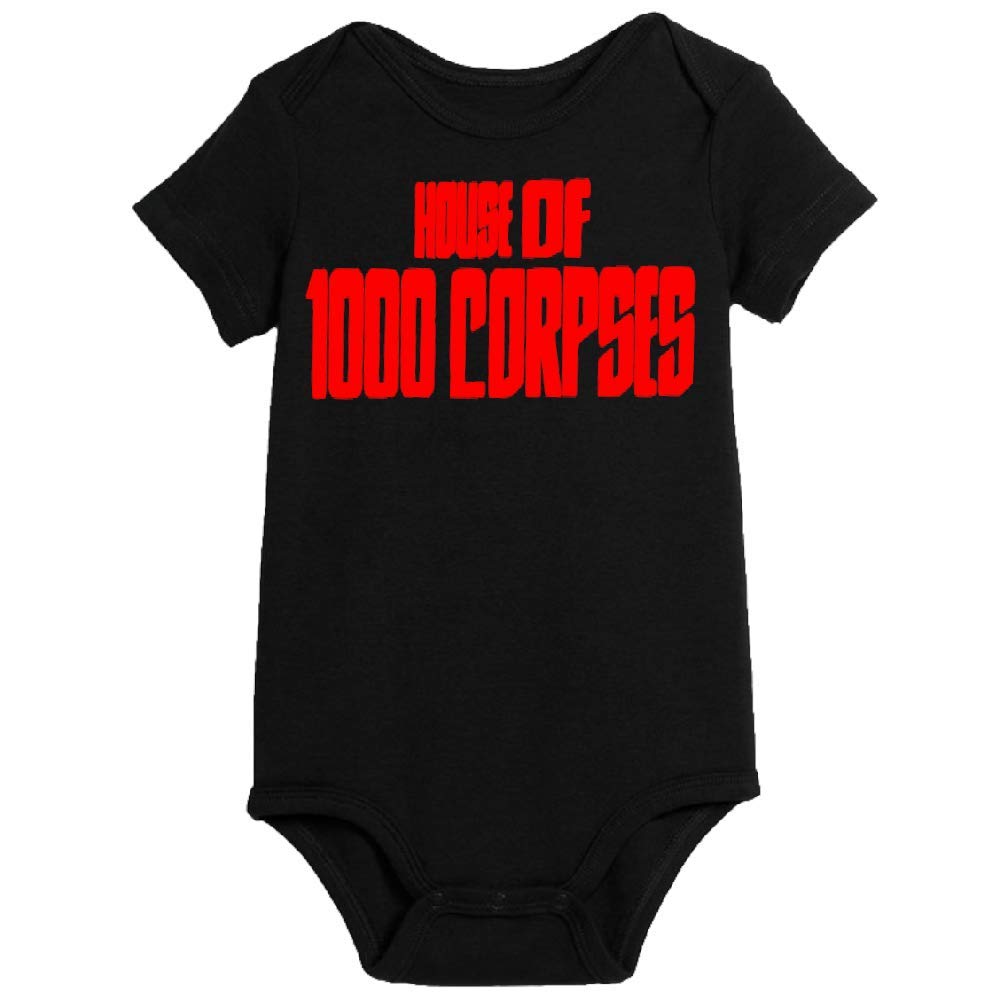 Rob Zombie Merch - Firefly House of 1000 Corpses Baby Bodysuit | 3 from Hell & Devils Rejects Inspired Infant Toddler Creeper | Perfect for Halloween Costumes & Horror Movie Fans