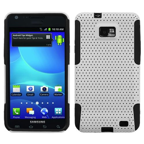 ASMYNA White & Black Astronaut Phone Case for Samsung Galaxy S II I777 - Durable Protective Cover with Unique Space Design for Everyday Use & Travel