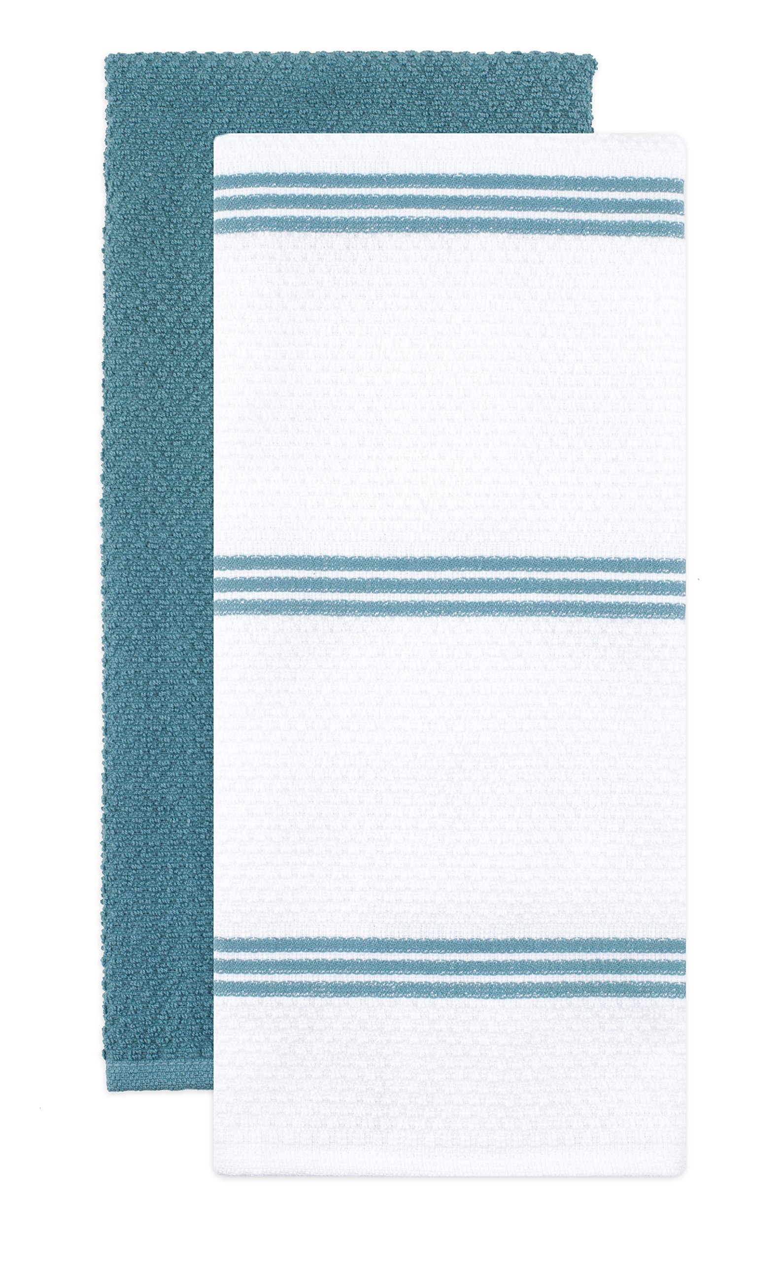 Premium 9-Piece Kitchen Towel Set - 100% Cotton Oeko-Tex Certified Dishcloths, Oven Mitts & Pot Holders with Non-Slip Silicone Grip - Blue - Perfect for Cooking, Baking & Kitchen Cleaning Tasks