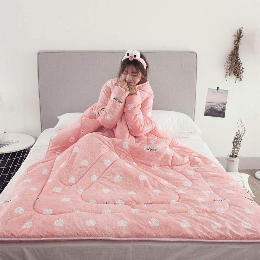 QIMO Wearable Blanket with Sleeves - Ultra Soft & Warm Oversized Sleeved Blanket for Adults | Cozy Fleece Fabric, Machine Washable | Perfect for Netflix Nights, Reading, and Winter Lounging at Home