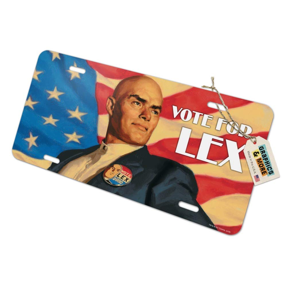 Superman Vote for Lex Novelty Metal Vanity License Plate - Unique Car Tag for DC Comics Fans - Perfect for Vehicles, Bedrooms, or Collectors
