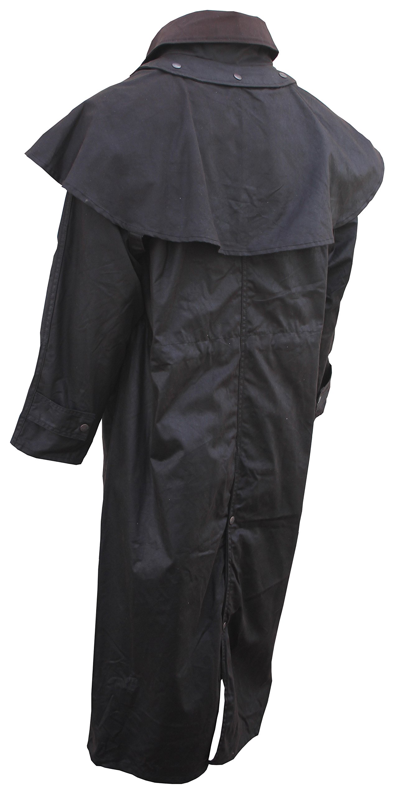 Foxfire Men's Long Oilskin Western Australian Waterproof Duster Coat - Waterproof Raincoat for Outdoor Work, Hiking & Ranch Activities | Oil Cloth Cotton Jacket for Rainy Weather