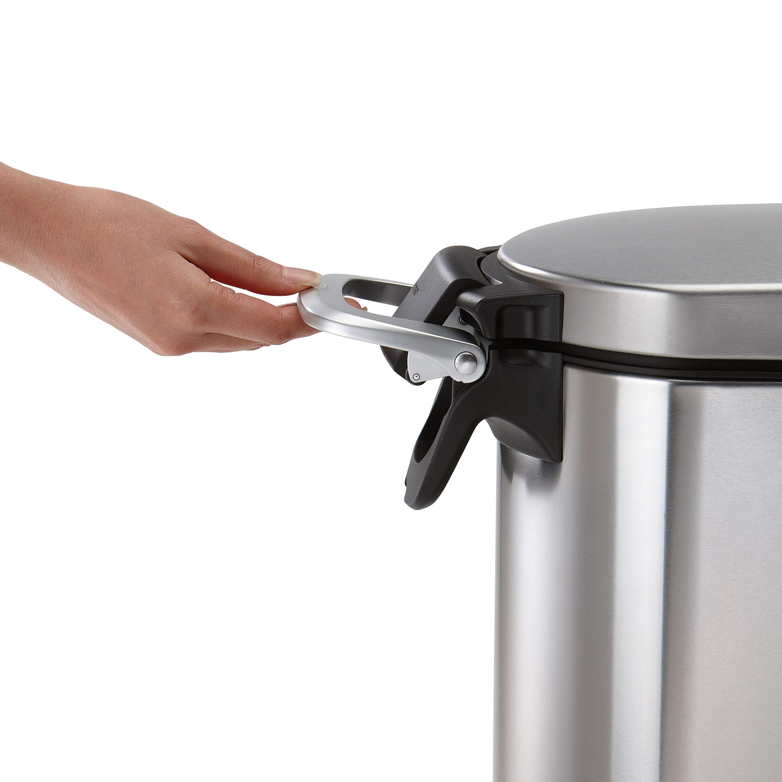 Simplehuman 30 Liter (32 lb / 14.5 kg) Large Pet Food Storage Container - Airtight Dog Food, Cat Food & Bird Feed Dispenser in Brushed Stainless Steel | Perfect for Kitchen Pantry, Garage or Pet Feeding Area Organization