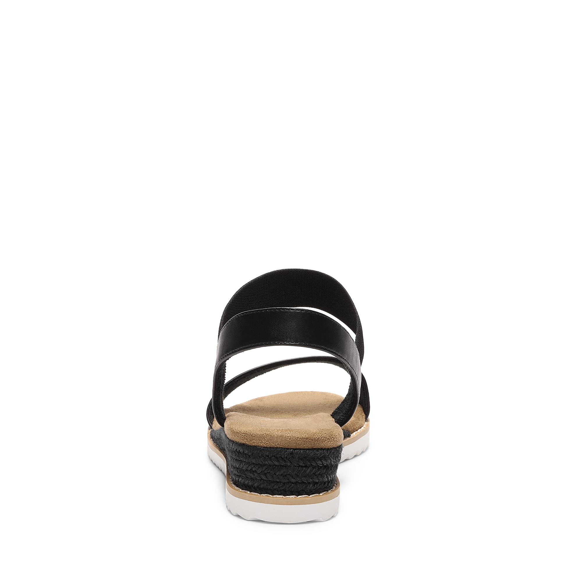 DREAM PAIRS Women's Stretchy Elastic Strap Espadrille Sandals with Open Toe & Wedge Heel - Comfortable Summer Casual Shoes for Beach, Vacation, and Everyday Wear