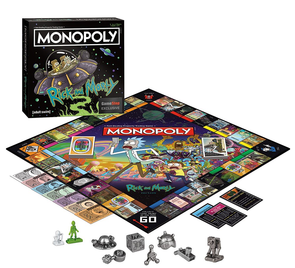 Rick and Morty Monopoly Board Game - Limited Gamestop Edition for Adults | Fun Family Game Night & Collectible Gift for Fans