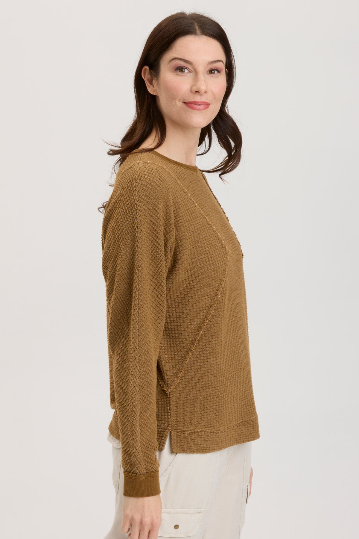Delsi Women's Pullover Sweater - Soft Gingerbread Pigment Knit Top for Casual Wear & Winter Outfits | Cozy Fall & Christmas Holiday Fashion
