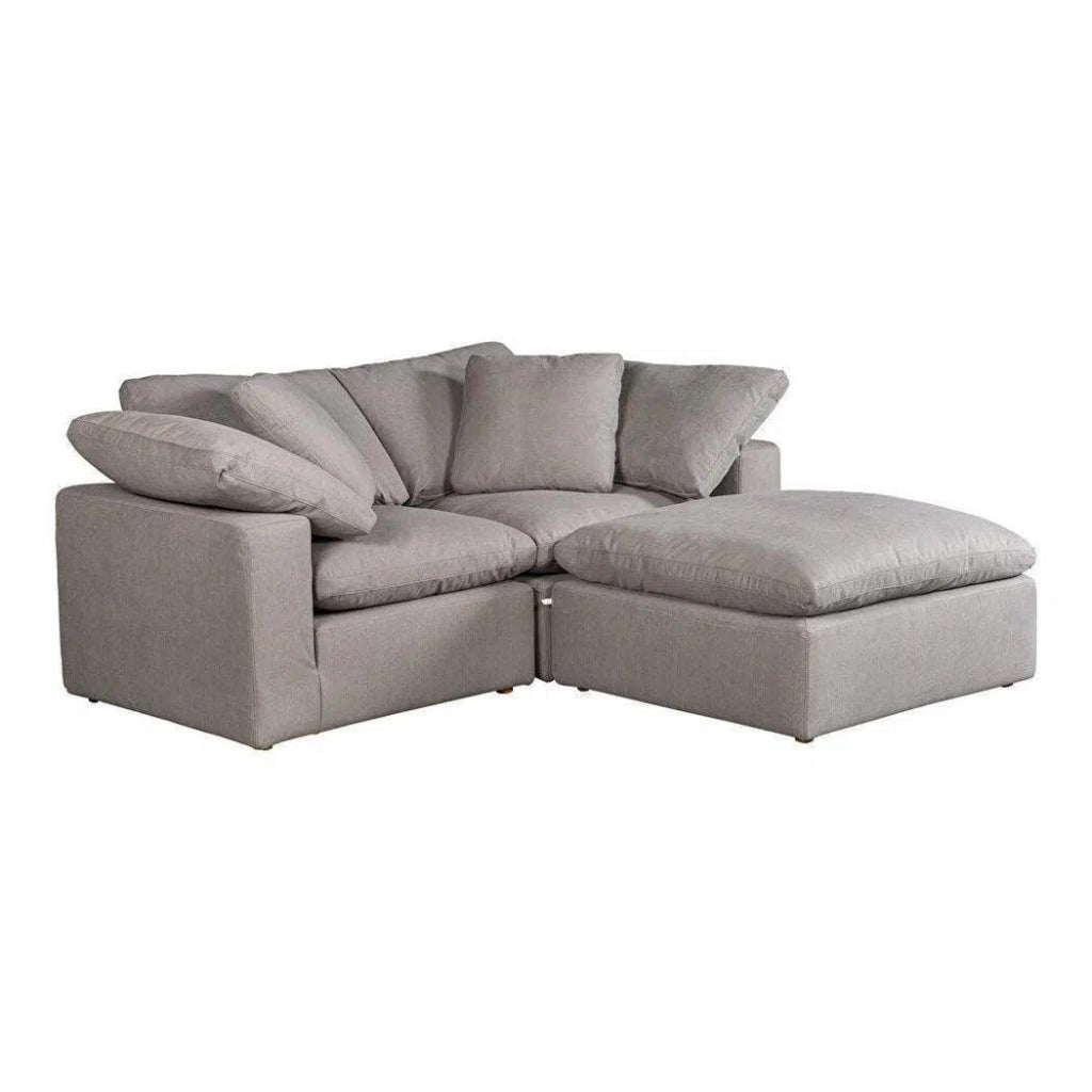 3-Piece Stain-Resistant Condo Grey Modular Sectional Sofa Set for Small Spaces - Perfect for Apartments, Condos, and Cozy Living Rooms
