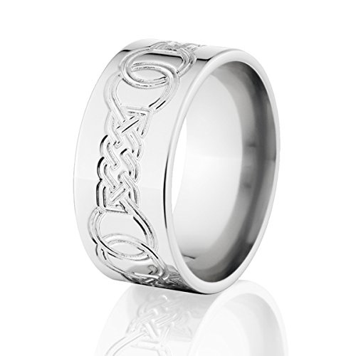 Handmade Celtic Knot Wedding Band for Men - Cobalt Irish Wedding Ring - USA Made to Order - Perfect for Engagements, Anniversaries & Celtic Heritage Gifts