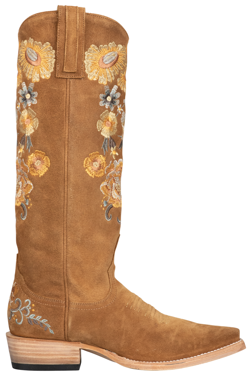 Stetson Women's Blooming Beauty Cowgirl Boots - Tan Western Boots for Women | Comfortable & Stylish Cowgirl Fashion | Perfect for Rodeo, Country Dancing & Western Outfits