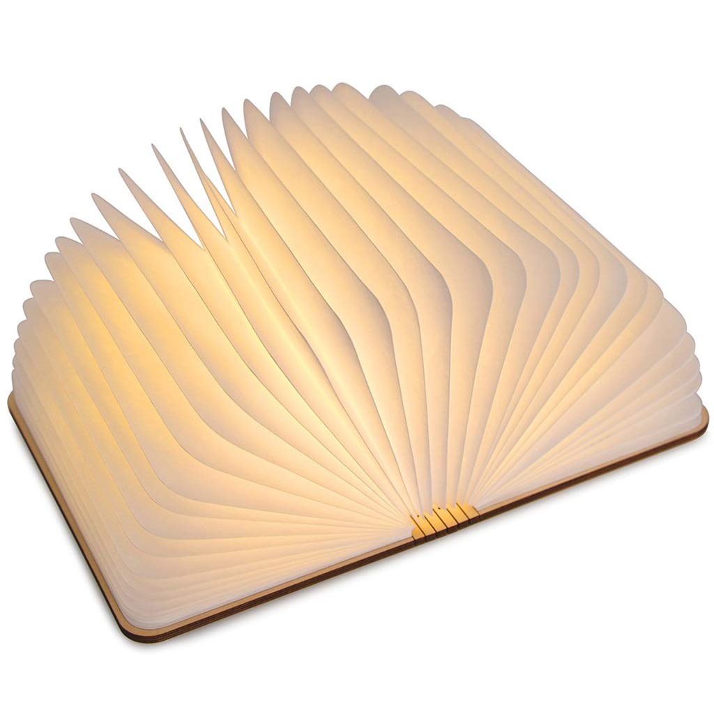 JYLJL Wooden Foldable LED Book Light - USB Rechargeable Night Light for Reading, Bedside Lamp & Table Decor | Perfect for Bedrooms, Study Rooms & Gift Giving