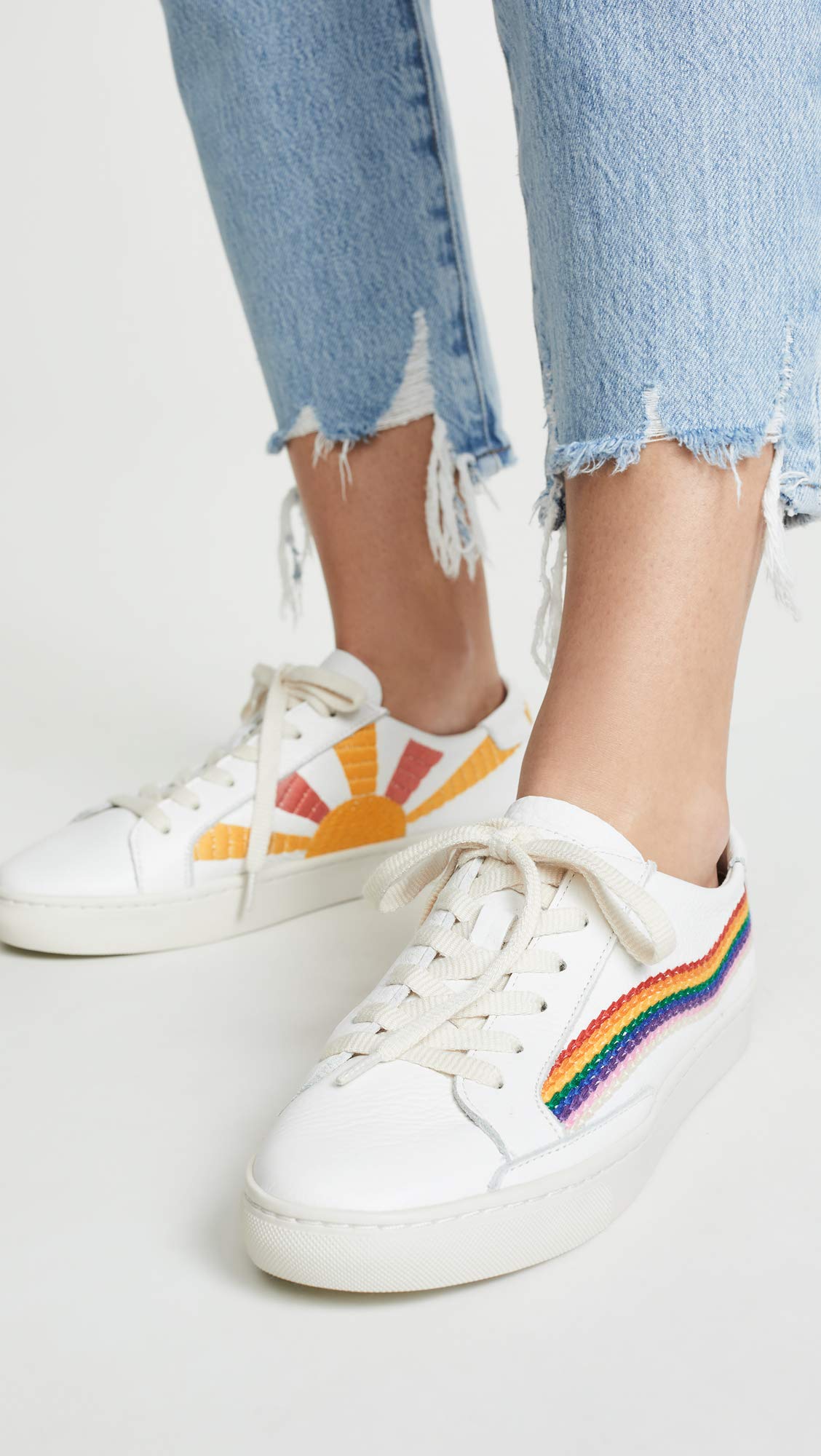 Soludos Women's Rainbow Wave Sneakers - Colorful Casual Slip-On Shoes for Women | Comfortable Lightweight Walking Shoes | Perfect for Beach, Travel & Everyday Wear