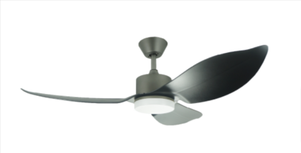 D'FAN SPACE46 46-Inch Grey/Wood Ceiling Fan with Light - Energy Efficient, Remote Control, Quiet Motor - Perfect for Living Room, Bedroom, or Patio (Installation Service Available)