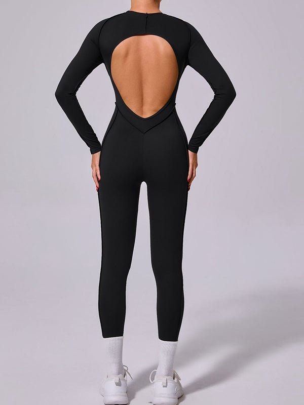 ZASUWA Women's Sexy Backless Jumpsuit with Heart Cutout - Perfect for Date Night, Club Outfits & Party Wear