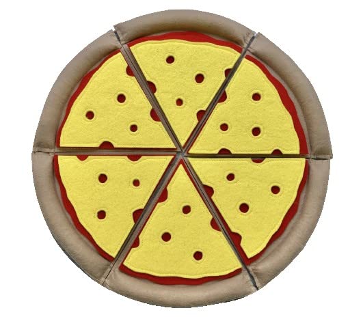 Premium Felt Pizza Pretend Play Set - Montessori Educational Kitchen Toy for Kids - Role Play Food Toys for Toddlers & Preschoolers - Perfect for Birthday Gifts & Classroom Learning Activities (Base Set)