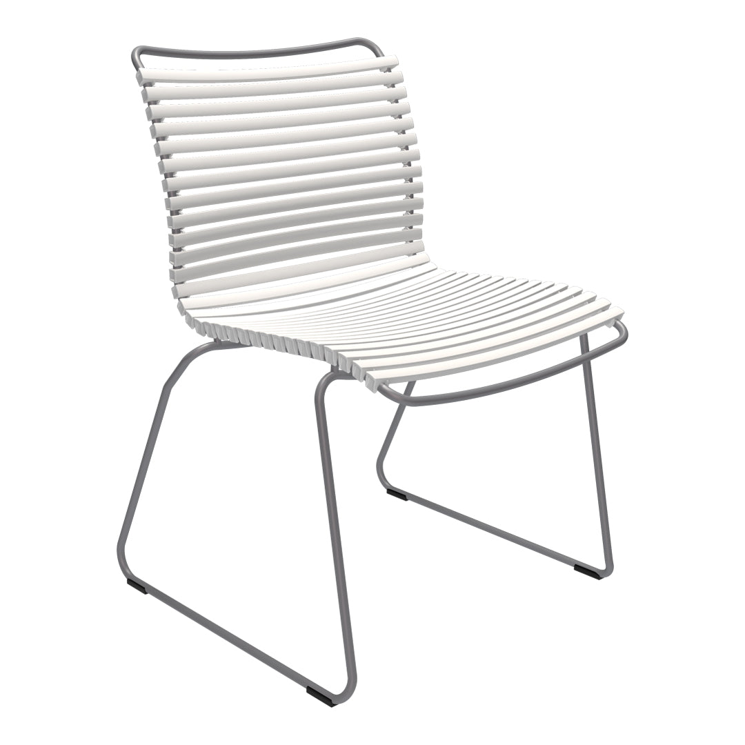 Click Outdoor Dining Chair - Waterproof & Foldable Patio Chairs for Backyard, Garden, Poolside - Comfortable Stackable Outdoor Furniture for Restaurant, Cafe, Balcony