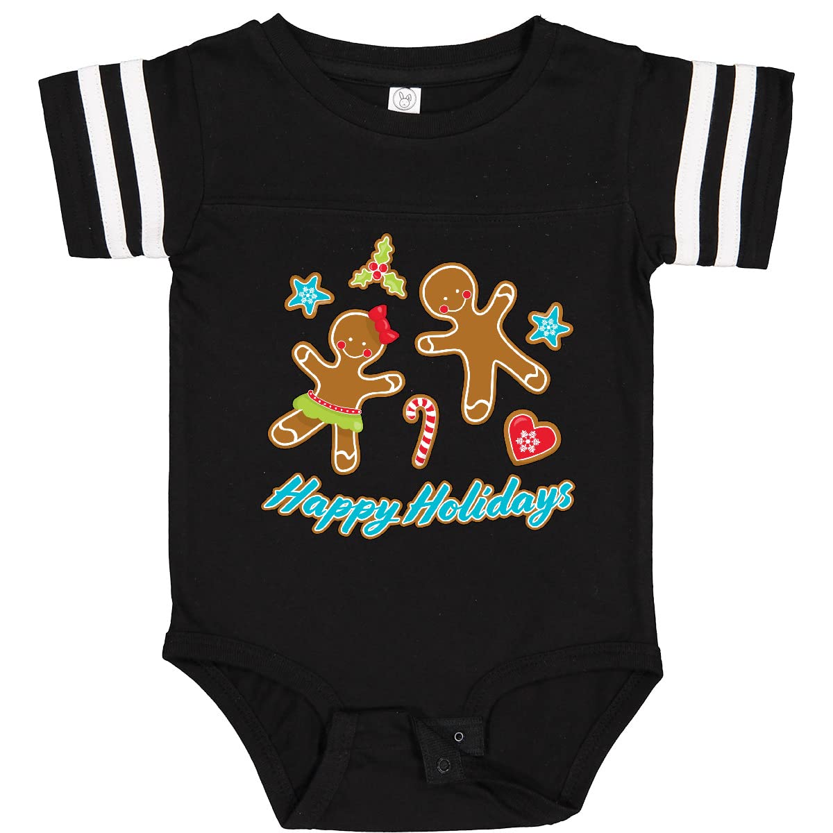 Happy Holidays Gingerbread Baby Bodysuit - Christmas Family Outfit